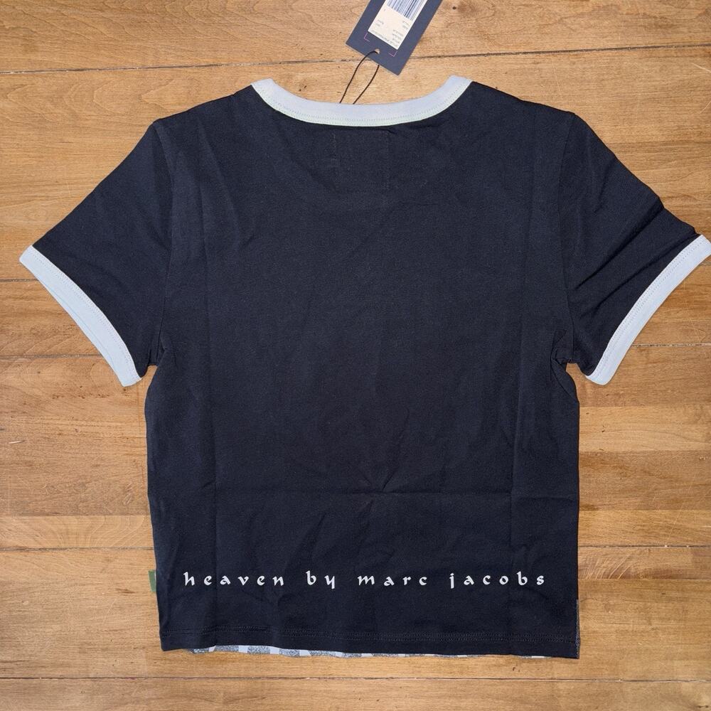 Heaven by Marc Jacobs Donnie Darko Black cropped baby tee Where Is Donnie? NWT - Picture 3 of 5